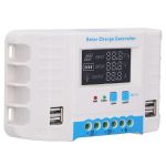 Pwm Solar Charge Controller 10A 12V-24V Lcd Display Abs Housing