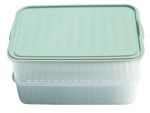 4 Layer Storage Box With Green Lid - 750ML Each