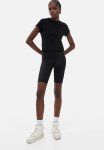 Ribbed Biker Shorts - Black