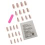 24 Piece - Coffin-shaped Press-on Nails - White