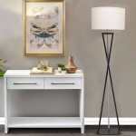 Colossal Floor Lamp Black Beige And Chrome