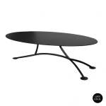 Xiami Oval Metal Coffee Table Black