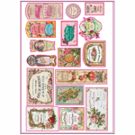 French Style Perfume Sticker Sheet A4