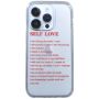 Self-love Affirmations Print Phone Case For Iphone 14 Pro - Transparent