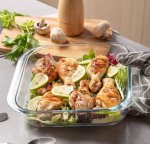 Borosilicate Glass Baking Tray - Gold