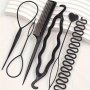 6pcs Hair Styling Accessories Kit - Plastic Party Hair Braiding & Knitting Tools With Hairpins For Women - Creative Hairstyle Set