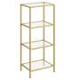 Galway 4-TIER Glass Display Table Gold