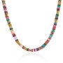 Boho Colorful Beaded Choker Necklace For Women Gemstone Natural Bead Choker Summer Beach Handmade Jewelry Fashion Y2K Gift
