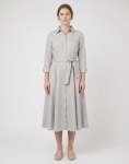 Ben Sherman Diana Fit & Flare Pearl Grey Dress - XL Grey