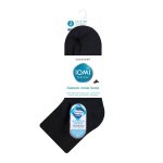 Socks Footnurse Diabetic Ankle Mens Size 6-8 3PAIR Black
