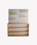 Bar Back Structure White Wood Floating Shelves