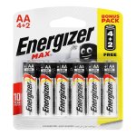 Battery Power Hub Energizer Max Batteries - Aa 6 Pack