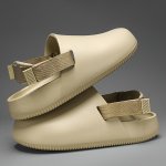 Men's Solid Color Hollow Out Chunky Clogs Comfy Non Slip Durable Anti Odor Eva Slippers Men's Footwear