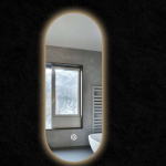 LED Back Lit Warm Light Pill Mirror 500MM X 1000MM