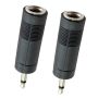 3.5MM Male To 6.3MM Female Pack Of 4 Adapter Converter