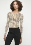 Sissy Boy Mesh Long Sleeve Top - Beige
