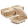 50PCS Sugarcane Take Out Containers Meal Prep Food Storage -1200ML