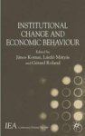 Institutional Change And Economic Behaviour Hardcover Special