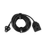 10 Meter 1.5MM Mains Extension Cable 1.5MMPURE Copper Inductors Heavy Duty 3 Pin Plug & Janus Wit