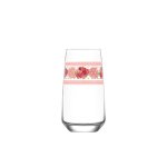 3 Piece 480ML Rose Pattern Hi Ball Glass