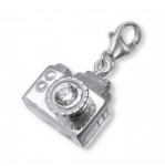 C15-C11686 - 925 Sterling Silver Camera Charm Dangle For Charm Bracelet