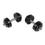 Cast Iron Dumbbell Set 30KG - Black