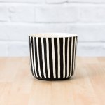 Emerson Pot - Bold - Black & White Stripe - 16CM