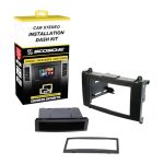 Scosche CR1292B Double Or Single Din Radio Installation Dash Kit Compatible With Select 2007-18 Dodge Mercedes And Freightliner