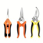 3PCS Garden Pruning Shears Stainless Steel Garden Shears Gardening Shears Garden Scissors Garden Clippers Pruning Snips Pruning