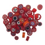 Millefiori Mosaic Glass Red Mixed 100G