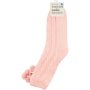 Clicks Cable Knit Sher Slipper Socks Pink