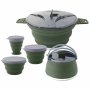 Focusoutdoor Foldable Camping Cookware Collapsible Silicone 5-PIECE