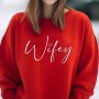 1PC Wifey Heart Design Iron-on Transfer Decal Mixed Color Polyester Heat Press Sticker For Diy T-shirts Hoodies Jeans Handbags & Pillows