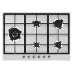 Smeg PX375LSA 70 75CM Classica Aesthetic Traditional Gas Hob – Brushed Stainless Steel