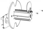 Kit Media Rewind Spindle With Motor And Pcb ZT410 ZT411 - P1058930-058