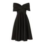 Black Bardot Midi Dress