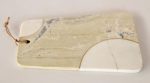 White & Green Marble Board With Brass Inlay 36X23CM