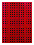 Paper-oh Quadro Red On Black B6 Lined Notebook