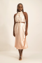 Siara Ombre Satin Midi Dress W/ Tie Back - Pink/nude - M