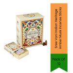 Indian Heritage Amber Musk Incense Sticks Pack Of 12 - Perfect For Prayer Relaxation & Home Fragrance Warm Amber Notes &