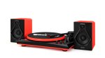 Gemini Tt 900 - 3-SPEED Turntable With Bluetooth 2-WAY Stereo Speakers - Black red