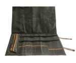 Lifespace Premium Leather & Waxed Canvas Utensil & Knife Roll - 8 Slots & Zip Pouch