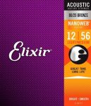 Elixir Nanoweb 80 20 Bronze Light medium Acoustic Guitar Strings 12-56