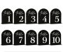 A5 Elegant Black Perspex Table Numbers With White Wording