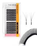 Nagaraku Flying 3D W Eyelash Extension Fox Eye Lashes 3D Clover Lash Supplies Natural Soft Premade Fans Pbt Cluster W Shape Lash