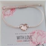 Adele 925 Sterling Silver Love Friendship Heart Cord Bracelet Dainty 12-24CM Adjustable