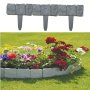 15PCS Tricolor Stone Effect Garden Edging Kit 24.99CM Interlocking Landscape Border For Flower Beds & Lawns - Durable Pp Material Grey