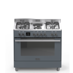ELBA 90CM Slate Grey 4 Gas Burner With 2 Electric Solid Plates And Electric Stove - 04 9S4EX737SG