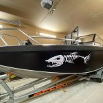 1PAIR X - 278 Yacht Hull Sticker Animal Character Fish Bone Auto Door Decoration Car Posted