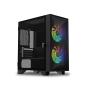 Scura Mesh M-atx Argb Gaming PC Case Tempered Glass 2 140MM Argb Fans High Airflow Black